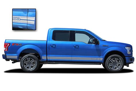 2015-2019 Ford F-150 Side Rocker Stripes Decals ROCKER TWO Lower Door ...