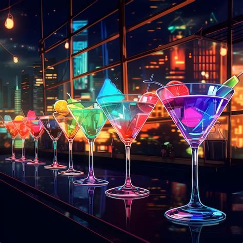 Premium AI Image | Cocktail glasses