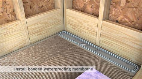 StreamLine Linear Shower Drain Installation - Full Mortar and Thin Bed - YouTube