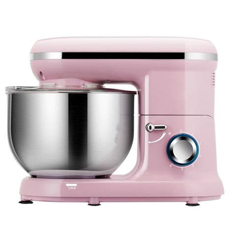 VIVOHOME 650-Watt 6 Qt. 6-Speed Pink Tilt-Head Kitchen Stand Mixer with ...