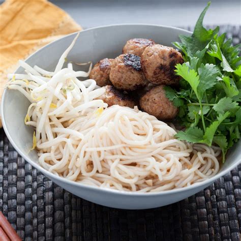 Recipe: Vietnamese Bun Cha with Rice Noodles & Asian Herb Salad - Blue Apron