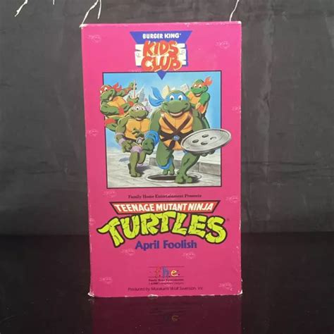 TEENAGE MUTANT NINJA Turtles- April Foolish (VHS,1990) BURGER KING KID'S CLUB! $8.99 - PicClick