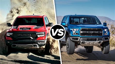 Ram 1500 TRX vs. Ford Raptor: Clash of the dirt dinosaurs - Video - CNET