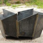Crackle fire pit in 5mm steel. A unique modern lasting firepit.