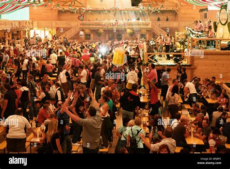 Inside a beer tent, Cannstatter Volksfest, Stuttgart, Baden-Wurttemberg, Germany Stock Photo - Alamy