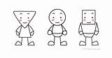映画の「キャラ造形の法則」と棒人間  イラストで伝える・見せる・考える誰でも描�るイラストプレゼン研究所 sketch template