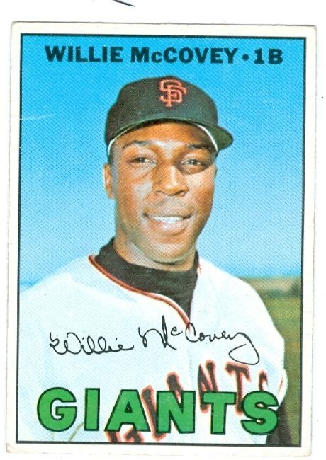 Willie McCovey baseball card TOPPS 1967 (San Francisco Giants) | Baseball cards, Willie mccovey ...