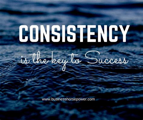 Consistency is the key to Success - Business HorsePower