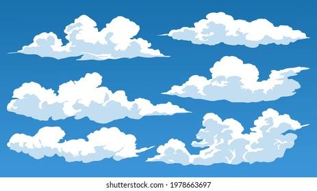 Set Vector Clouds Blue Sky Stock Vector (Royalty Free) 1978663697 | Shutterstock