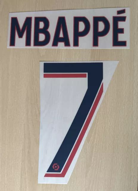 MBAPPE 7 NAME And Number Set Away PSG Printing Heat Transfer Uk Stock £ ...