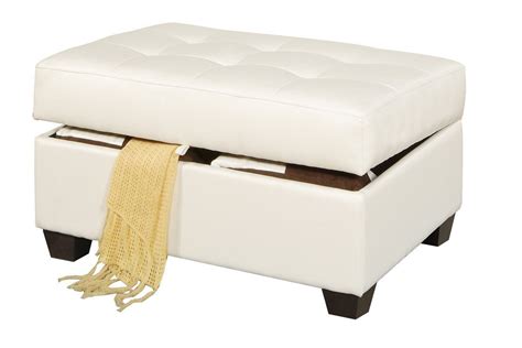 Ottoman F7388 | Storage ottoman, Leather storage ottoman, White storage ottoman