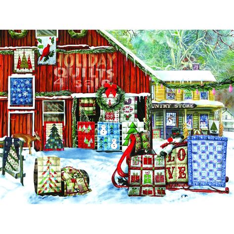 Holiday Quilts 1000 Piece Jigsaw Puzzle by, Holiday Quilts 1000 Piece ...