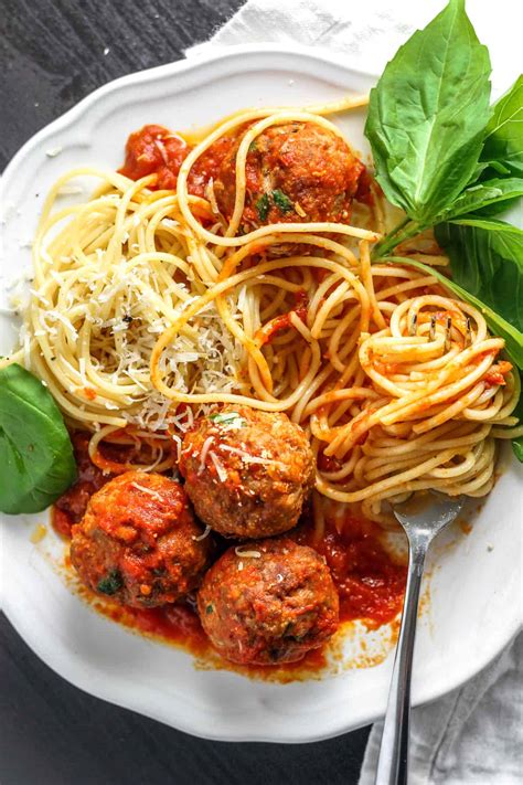 Easy and Healthier Spaghetti and Meatballs - Baked Ambrosia