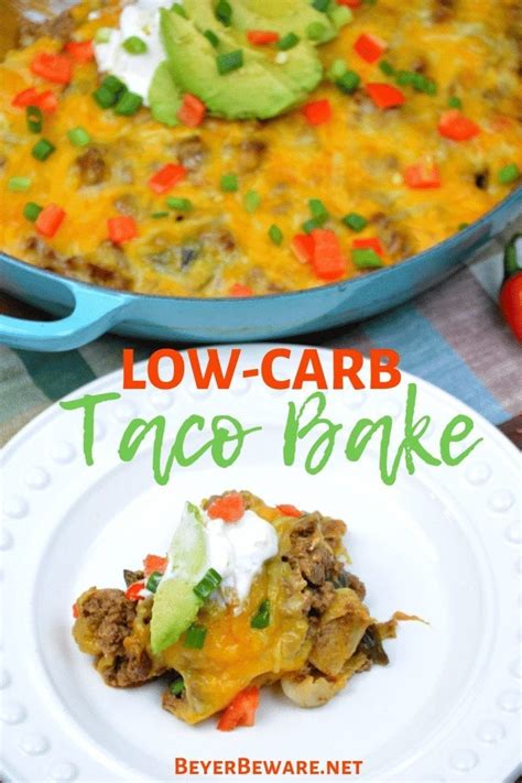 Low-Carb Taco Bake - Keto Taco Skillet - Beyer Eats and Drinks