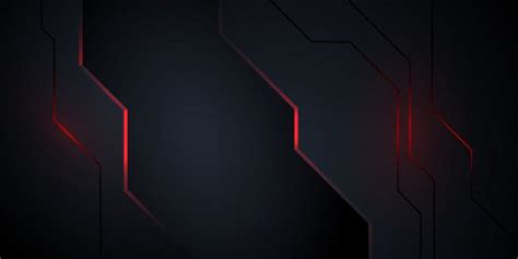 Premium Vector | Modern dark abstract background with red light ...