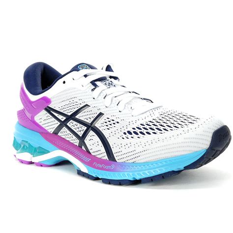 ASICS Women's Kayano 26 White/Peacoat Running Shoes 1012A457.100 ...