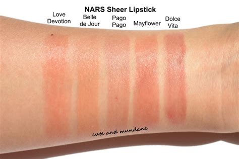 Cute and Mundane: My NARS sheer lipstick collection