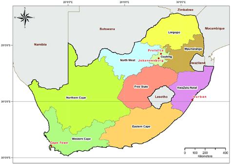 Map Of 9 Provinces In South Africa – Topographic Map of Usa with States