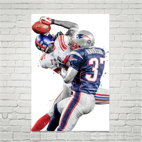 Rodney Harrison and David Tyree Helmet Catch Poster, Canvas, Football ...