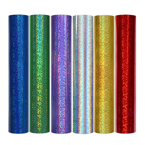 TECKWRAP Holographic Sparkle Adhesive Craft Precut Vinyl Sheets 12" x 12" 6 Sheets/Pack- Buy ...