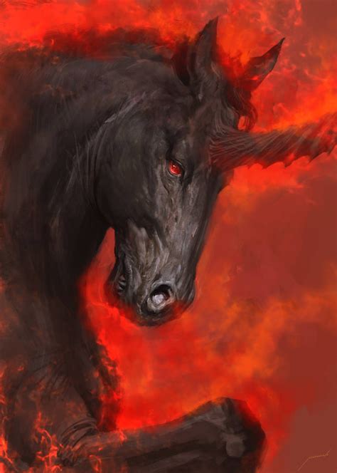 Dark Unicorn by Manzanedo on DeviantArt | Unicorn artwork, Mythical ...