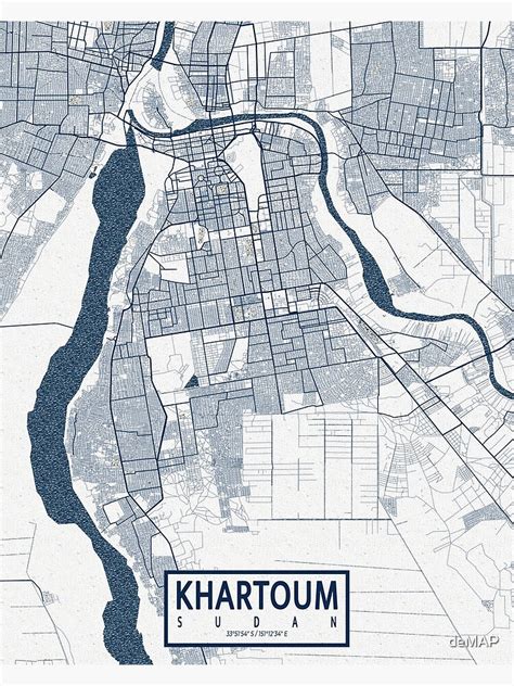 "Khartoum City Map of Sudan - Coastal" Poster for Sale by deMAP | Sudan art culture, Sudan, Khartoum