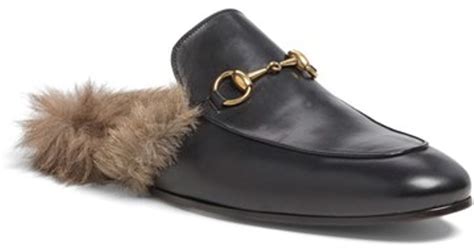 Gucci 'princeton' Fur Lined Loafer in Black for Men | Lyst