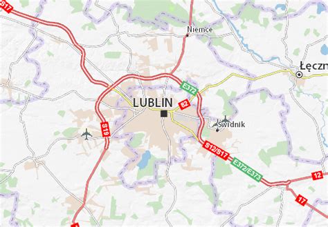 Map of Lublin - Michelin Lublin map - ViaMichelin