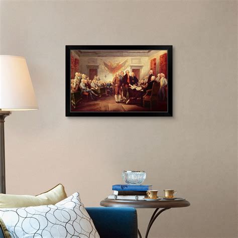 Signing the Declaration of Independence, Black Framed Wall Art Print ...