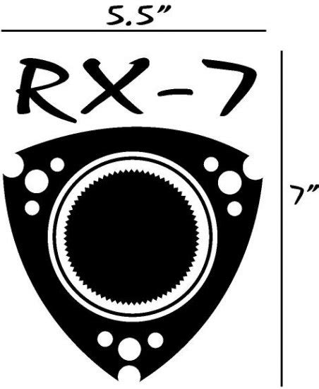 RX-7 rx7 Rotary Vinyl Decal Must have for RX7 Lovers