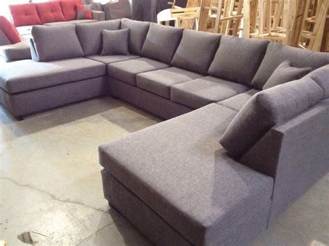 Stunning Double Sectional Sofa Grey With Chaise Lounge