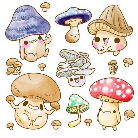 Cute Mushroom Drawing