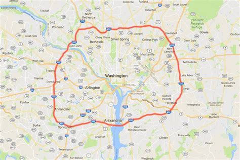 Capital Beltway Map: I-495: Interstate Exit Guide