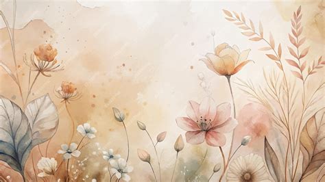 Premium Vector | Beautiful wildflower watercolor background