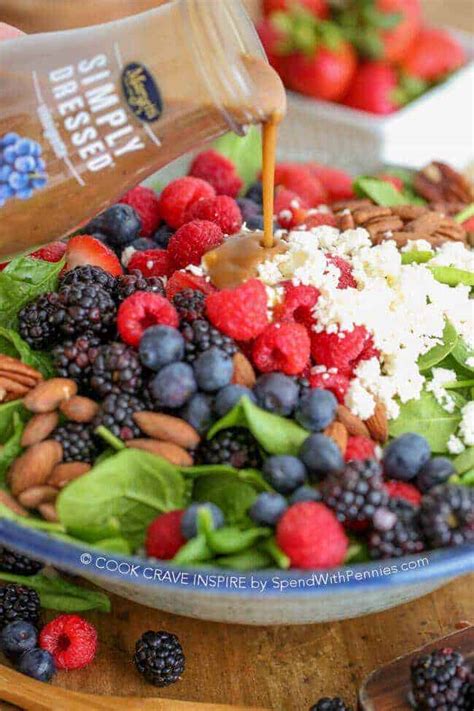 Fruit & Nut Spinach Salad Recipe - Spend With Pennies