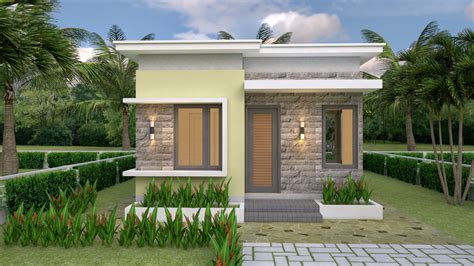 Small Villa Designs 5.5x6.5 with Flat Roof - Pro Home DecorZ