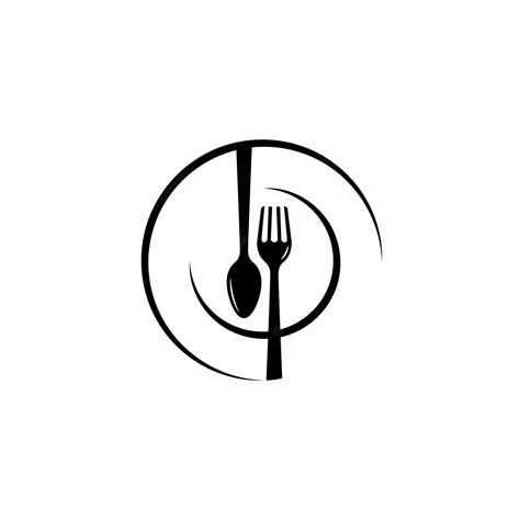 Premium Vector | Spoon fork and plate vector icon symbol illustration restaurant logo design