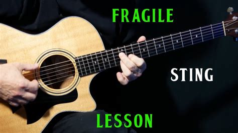 how to play "Fragile" on guitar by Sting | guitar lesson tutorial - YouTube