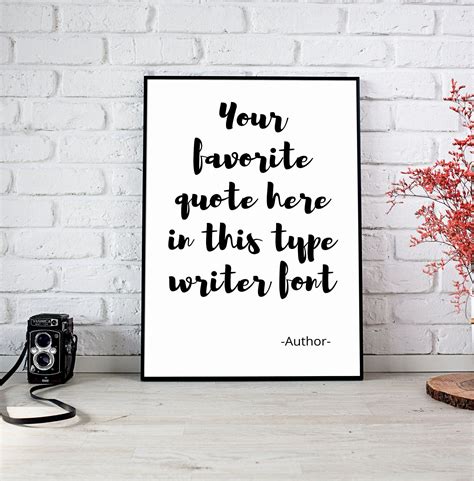 Custom Quote Print, Custom Wall Art, Custom Quote Poster Personalized Typography, Printable ...