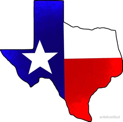 Texas vibrant flag state outline Sticker by artisticattitud | Texas ...