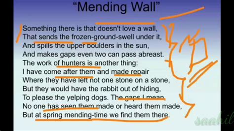 😱 Mending wall language. What is the tone in the poem "Mending Wall" by ...