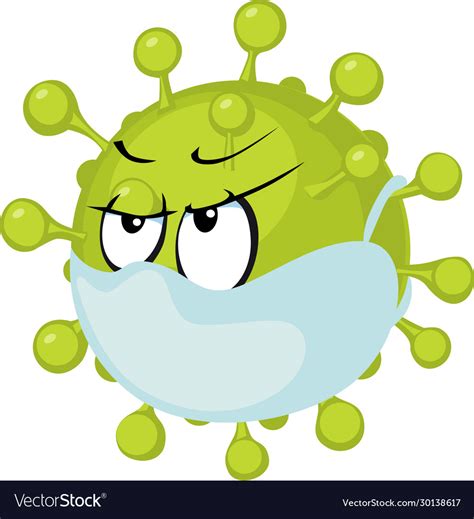 Tamed corona virus cartoon - covid19 - 19 Vector Image