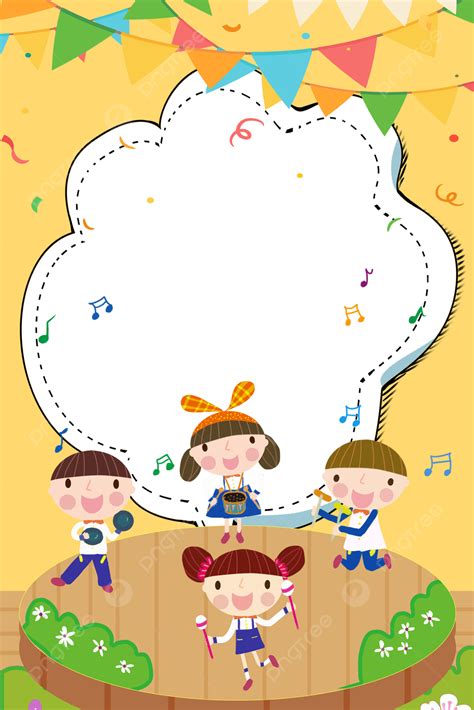 Singing Interest Class Children Education Music Background Wallpaper Image For Free Download ...