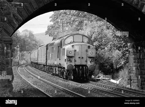 British rail class 37 locomotive Black and White Stock Photos & Images ...