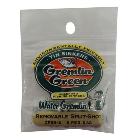 Water Gremlin ZPSS-2 Split Shot Removable Sinkers Size 2 Pack of 8