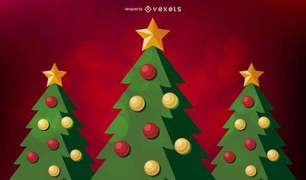 Red Christmas Tree Background Vector Download