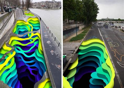 Stream, The Gigantic Optical Illusion | Street art illusions, Street ...