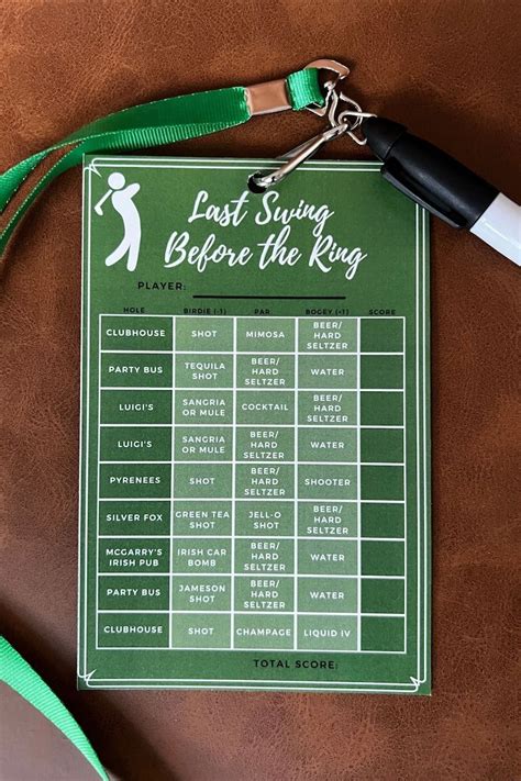 CUSTOM Bar/pub Golf Scorecards Includes Lanyard Scorecard - Etsy Mini Golf Party, Golf Party ...