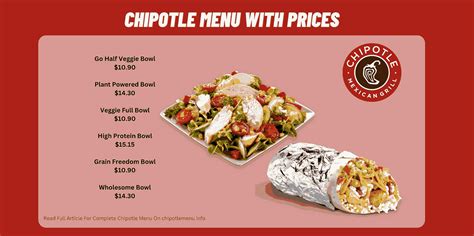 Chipotle Menu Prices [Mexican Food Menu] 2024 Updated ️