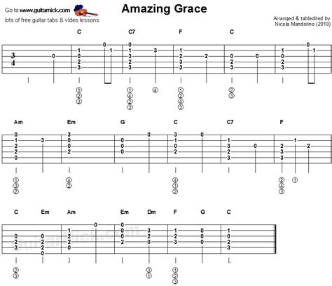 AMAZING GRACE Flatpicking Guitar Lesson: GuitarNick.com